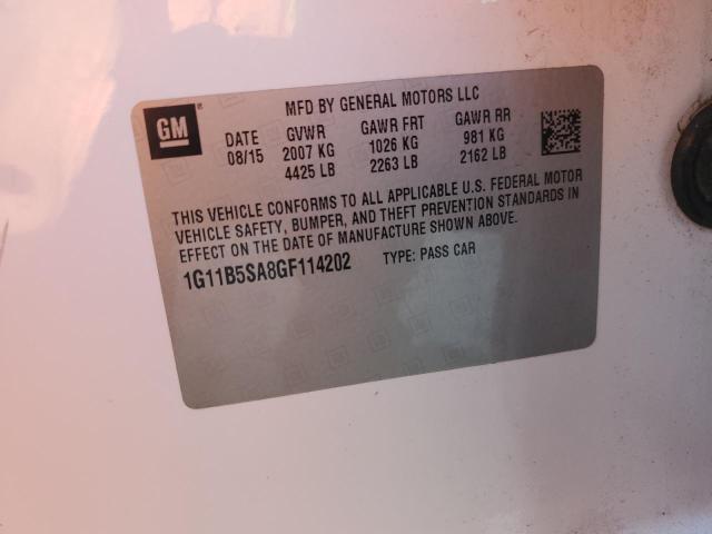 1G11B5SA8GF114202 - 2016 CHEVROLET MALIBU LIM LS أبيض صورة 12