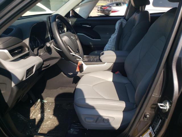 5TDGZRBH1NS213099 - 2022 TOYOTA HIGHLANDER XLE GRAY photo 7