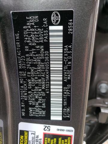 4T1S31AK4PU053630 - 2023 TOYOTA CAMRY SE NIGHT SHADE GRAY photo 13