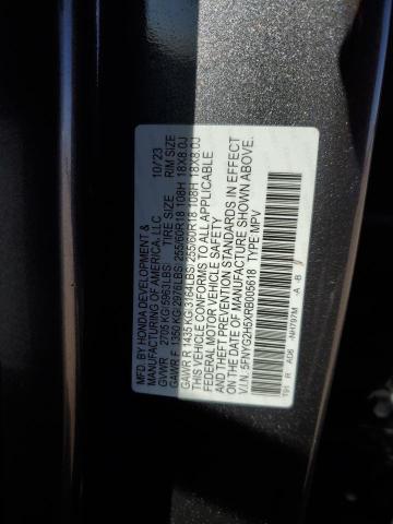 5FNYG2H5XRB005618 - 2024 HONDA PILOT EXL CHARCOAL photo 14