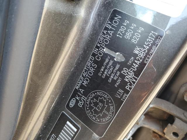 KNAFU4A29B5453171 - 2011 KIA FORTE EX BROWN photo 13