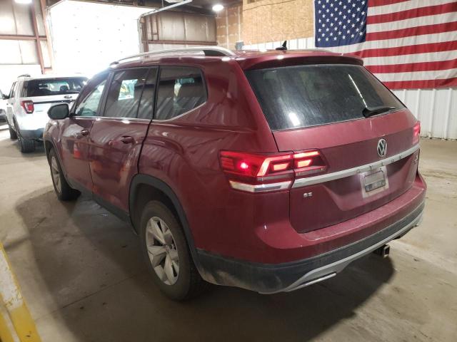 1V2LR2CAXKC562717 - 2019 VOLKSWAGEN ATLAS SE Темно-червоний фото 2