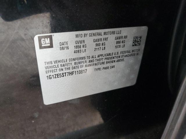 1G1ZE5ST7HF110817 - 2017 CHEVROLET MALIBU LT შავი ფოტო 12