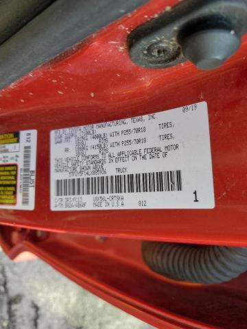 5TFUY5F14LX885936 - 2020 TOYOTA TUNDRA DOUBLE CAB SR/SR5 MAROON photo 12