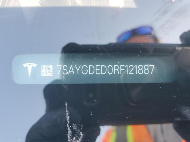 7SAYGDED0RF121887 - 2024 TESLA MODEL Y WHITE photo 13