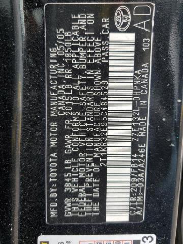 2T1KR32E95C484529 - 2005 TOYOTA COROLLA MA XR BLACK photo 12