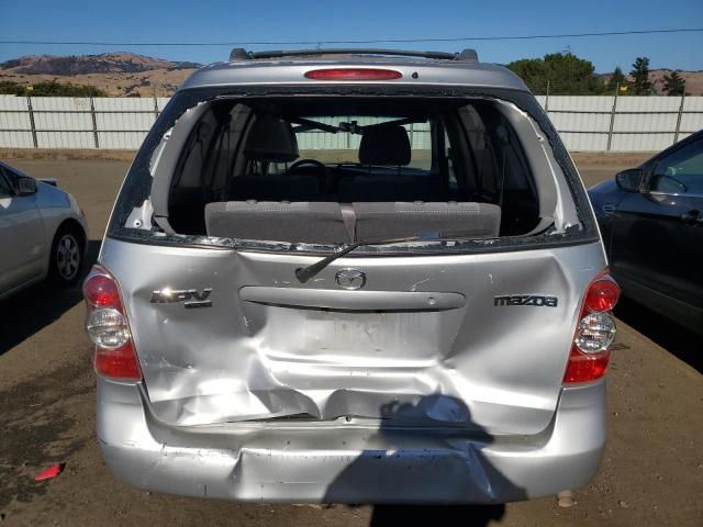 JM3LW28A460571351 - 2006 MAZDA MPV WAGON SILVER photo 6