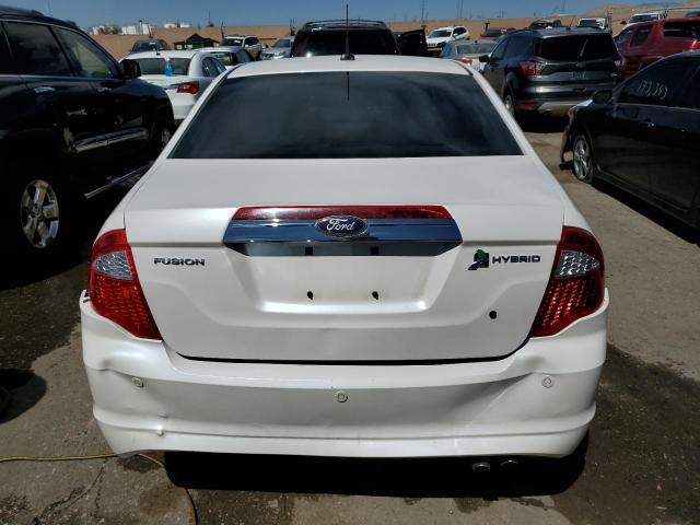 3FADP0L35BR124051 - 2011 FORD FUSION HYBRID WHITE photo 6