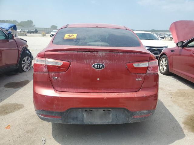 KNADM4A30D6307304 - 2013 KIA RIO LX RED photo 6