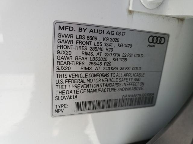 WA1VAAF78JD010504 - 2018 AUDI Q7 PRESTIGE 白色 照片 13