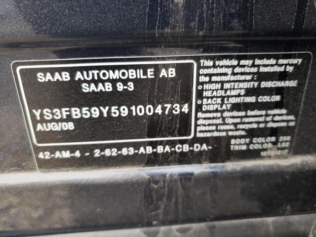 YS3FB59Y591004734 - 2009 SAAB 9-3 2.0T BLUE photo 13