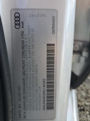 WAUHGAFC6EN146383 - 2014 AUDI A6 PRESTIGE SILVER photo 12