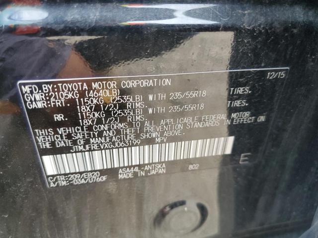 JTMJFREVXGJ063199 - 2016 TOYOTA RAV4 SE BLACK photo 13