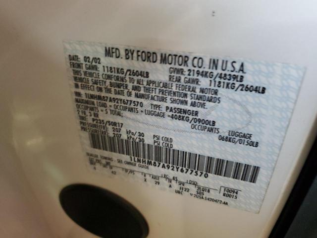 1LNHM87A92Y677570 - 2002 LINCOLN LS 白色 照片 12