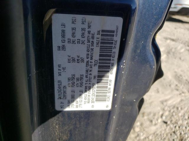 3B7HF13ZX1G756157 - 2001 DODGE RAM 1500 BLUE photo 12