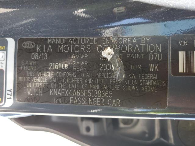 KNAFX4A65E5138365 - 2014 KIA FORTE LX ლურჯი ფოტო 12