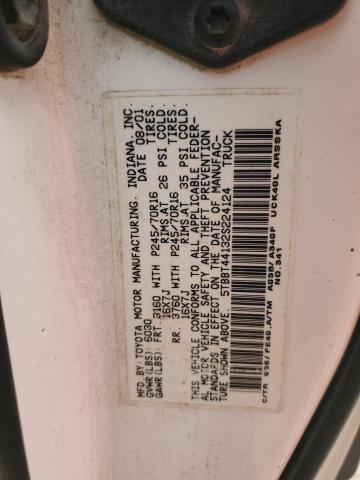 5TBBT44132S224124 - 2002 TOYOTA TUNDRA ACCESS CAB თეთრი ფოტო 13