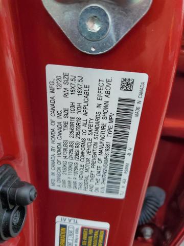 2HKRW2H5XMH619361 - 2021 HONDA CR-V EX RED photo 13