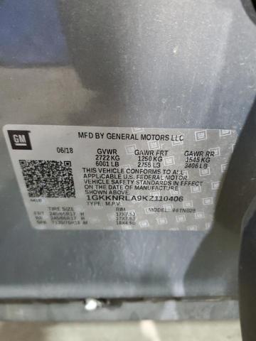 1GKKNRLA9KZ110406 - 2019 GMC ACADIA SLE Сірий фото 14