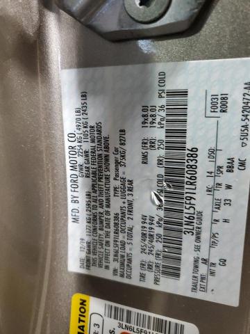 3LN6L5F91LR608386 - 2020 LINCOLN MKZ RESERVE ვერცხლისფერი ფოტო 13