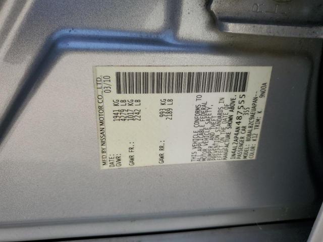 1N4AL2AP4AN487555 - 2010 NISSAN ALTIMA BASE SILVER photo 12