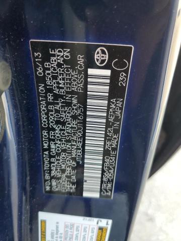 JTDBU4EE9DJ116757 - 2013 TOYOTA COROLLA LE BASE BLUE photo 12