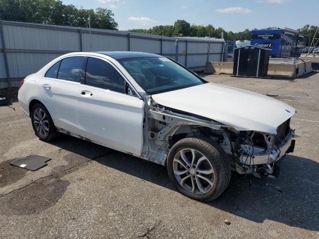 55SWF4KB8HU209321 - 2017 MERCEDES-BENZ C 300 4MATIC WHITE photo 4