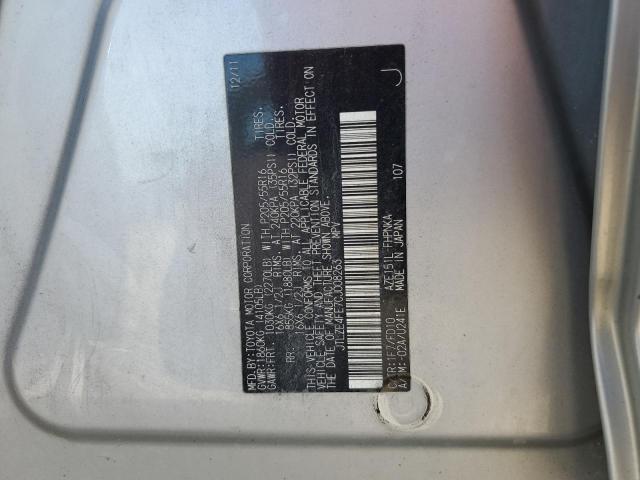 JTLZE4FE7CJ008263 - 2012 TOYOTA SCION XB 银色 照片 13