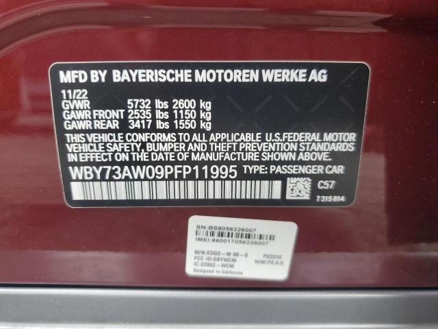 WBY73AW09PFP11995 - 2023 BMW I4 EDRIVE 40 BURGUNDY photo 12