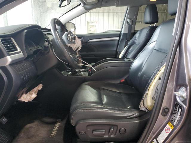 5TDJKRFH9GS228618 - 2016 TOYOTA HIGHLANDER XLE ნაცრისფერი ფოტო 7