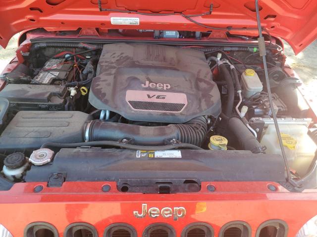 1C4BJWDG4FL592851 - 2015 JEEP WRANGLER U SPORT Կարմիր լուսանկար 12