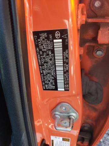 JTDKDTB34C1029618 - 2012 TOYOTA PRIUS C ORANGE photo 12