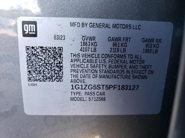 1G1ZG5ST5PF183127 - 2023 CHEVROLET MALIBU RS 灰色 照片 13