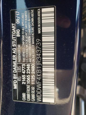 WDDWF4KB1JR343739 - 2018 MERCEDES-BENZ C 300 4MATIC BLUE photo 12