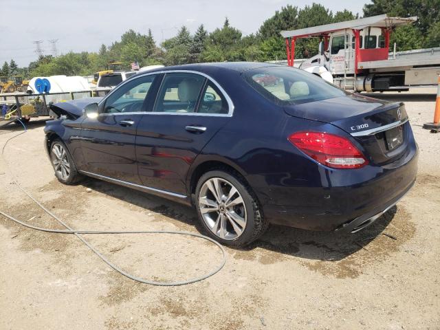 WDDWF4KB1JR343739 - 2018 MERCEDES-BENZ C 300 4MATIC BLUE photo 2