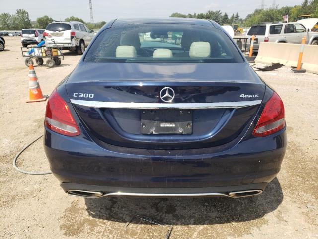 WDDWF4KB1JR343739 - 2018 MERCEDES-BENZ C 300 4MATIC BLUE photo 6