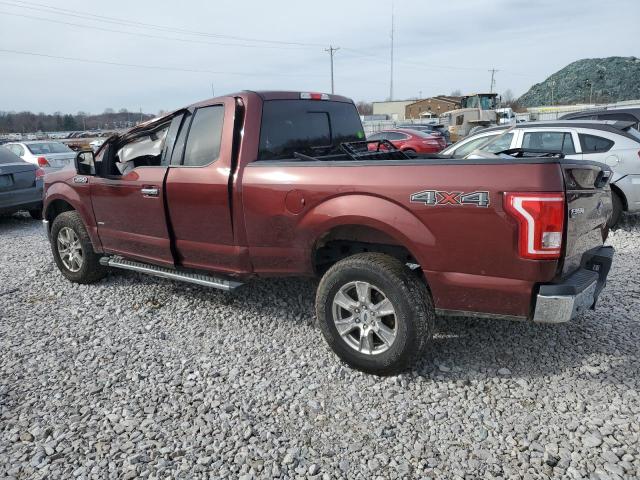 1FTEX1EP5HFB50286 - 2017 FORD F150 SUPER CAB MAROON photo 2