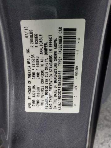 1HGCR2F81DA266088 - 2013 HONDA ACCORD EXL GRAY photo 12