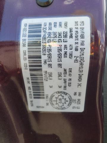 3C4FY48B13T602610 - 2003 CHRYSLER PT CRUISER CLASSIC 紫色 照片 12