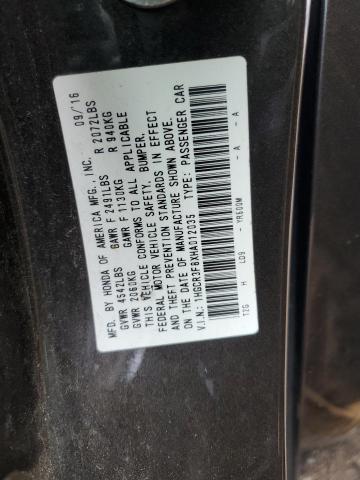 1HGCR3F8XHA012035 - 2017 HONDA ACCORD EXL BROWN photo 12