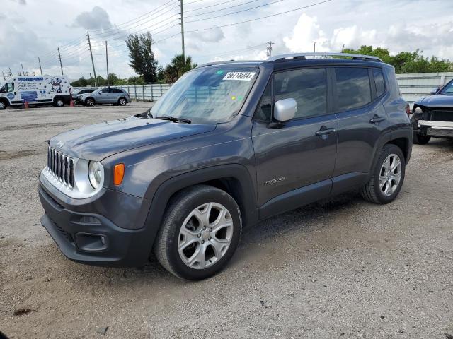 ZACCJADB1JPJ04775 - 2018 JEEP RENEGADE LIMITED GRAY photo 1