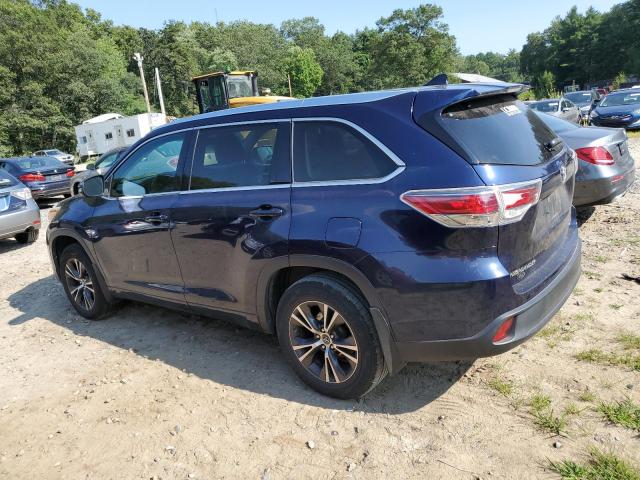 5TDJKRFH7GS285450 - 2016 TOYOTA HIGHLANDER XLE BLUE photo 2