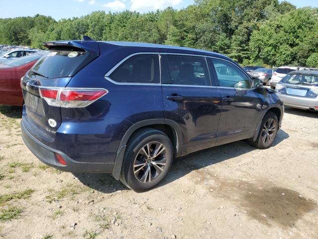5TDJKRFH7GS285450 - 2016 TOYOTA HIGHLANDER XLE BLUE photo 3