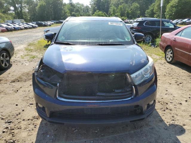 5TDJKRFH7GS285450 - 2016 TOYOTA HIGHLANDER XLE BLUE photo 5