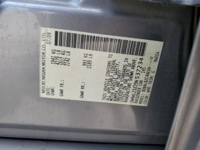 1N4AL21E29N537234 - 2009 NISSAN ALTIMA 2.5 GRAY photo 13