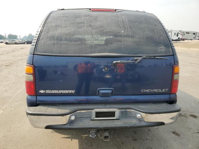 1GNFK16T11J242262 - 2001 CHEVROLET SUBURBAN K1500 BLUE photo 6