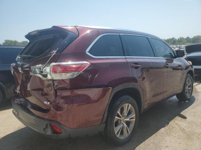5TDKKRFHXES034861 - 2014 TOYOTA HIGHLANDER XLE Tünd qırmızı foto 3