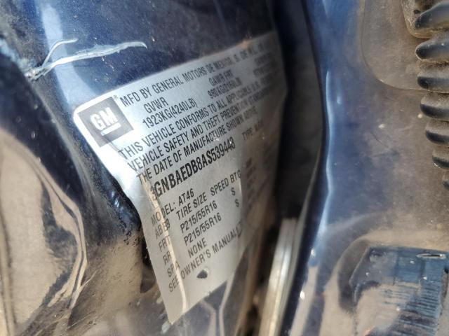 3GNBAEDB8AS539448 - 2010 CHEVROLET HHR LS ლურჯი ფოტო 13