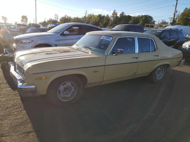 1X69F3L167037 - 1973 CHEVROLET CHEVY NOVA YELLOW photo 1