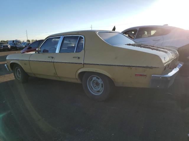 1X69F3L167037 - 1973 CHEVROLET CHEVY NOVA YELLOW photo 2